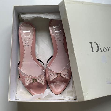 pink christian dior shoes|pink Dior kitten heels.